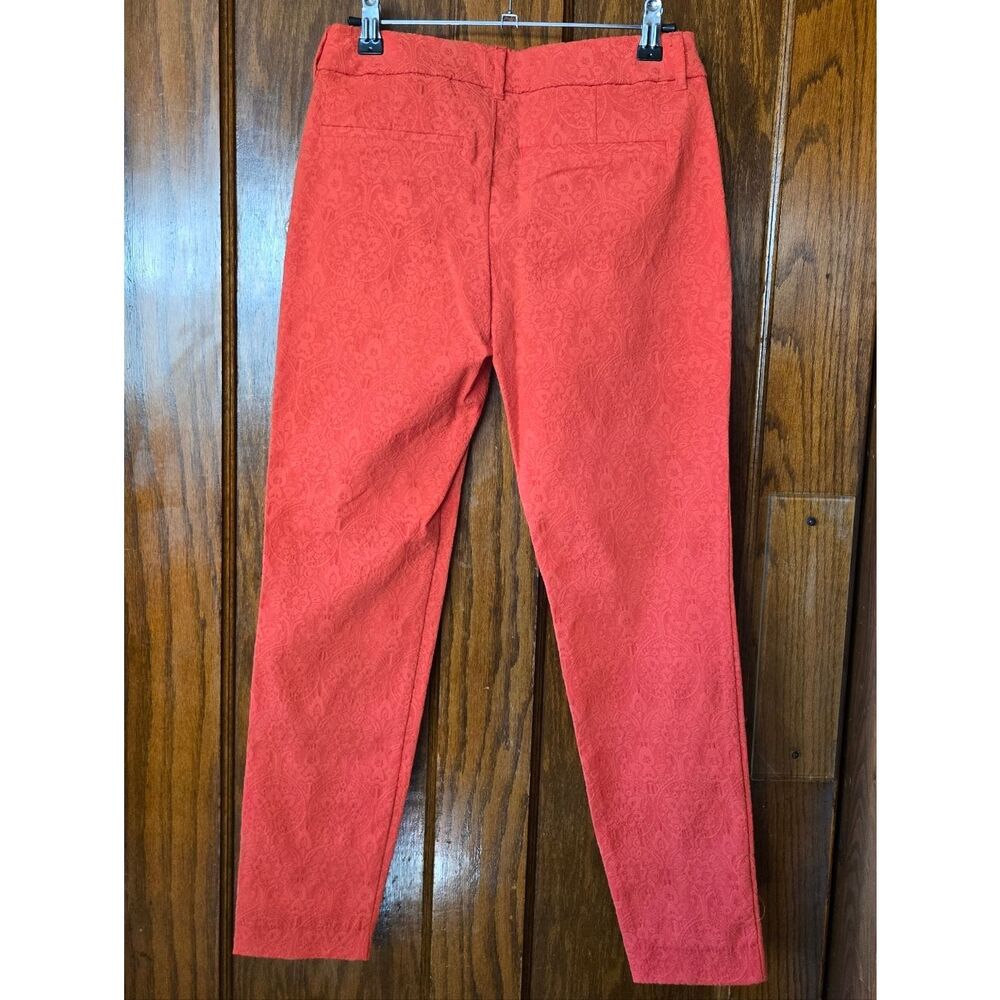 Old Navy Coral Pixie Textured Slim Pants Size 2 Straight Ankle - Picture 5 of 7